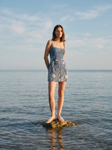 Coastal Mini Dress Multi Colour