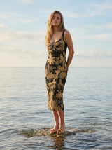 Tropica Black Gold Mesh Maxi Dress