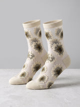 Pale Green Petal Veil Socks