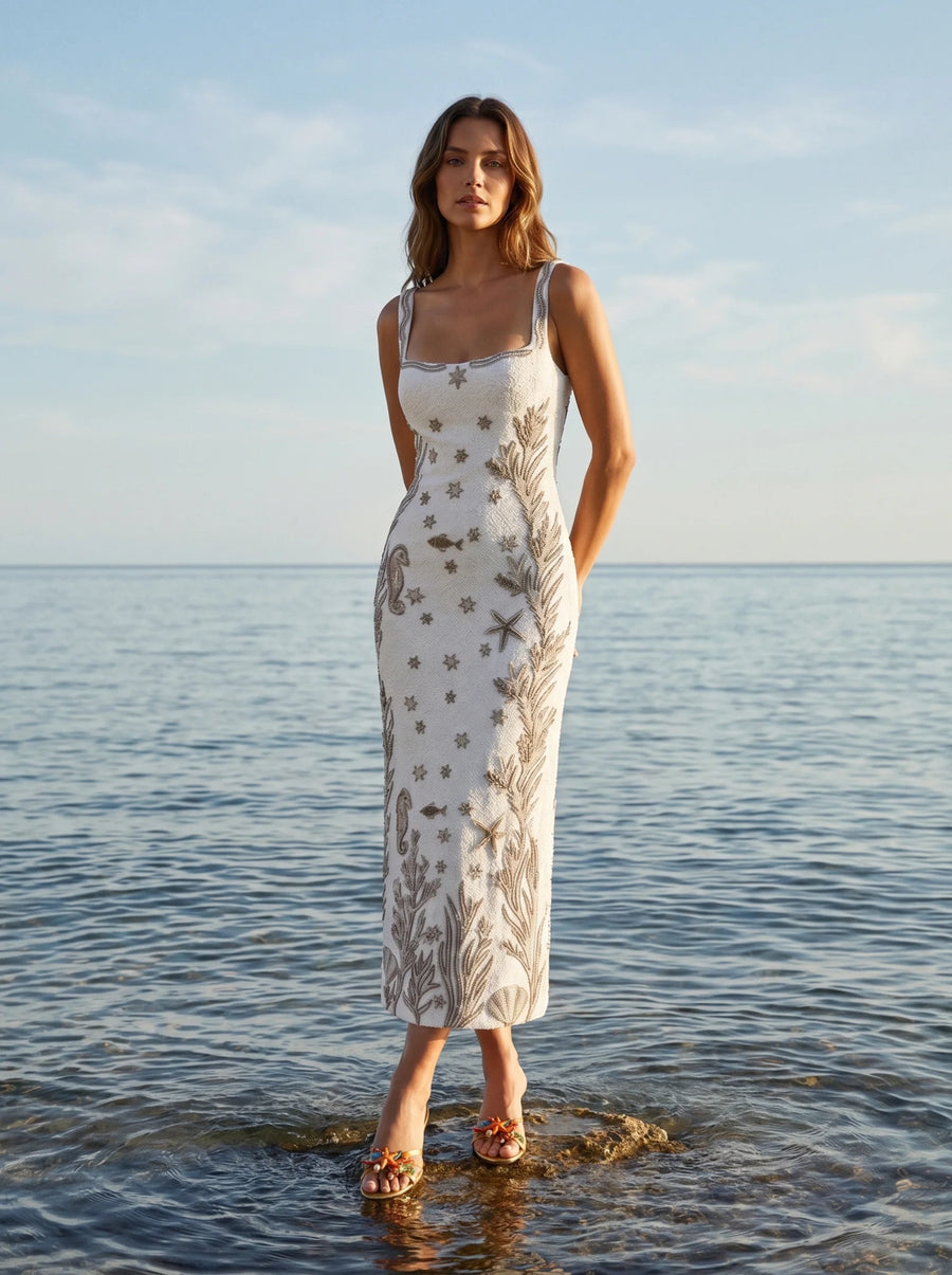 White Coastal Maxi Dress
