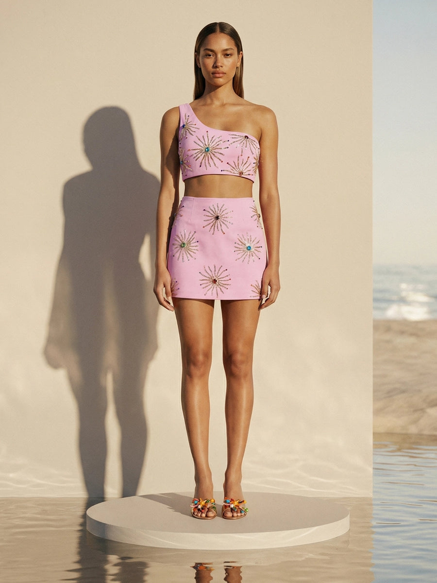 Callie Co-ord Pink Top