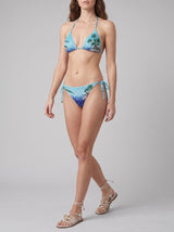 Oceanus x Taylor Nunez Island Blue Triangle Bikini Top