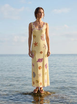 New York Bold Strapped Maxi Dress - Multi Colour