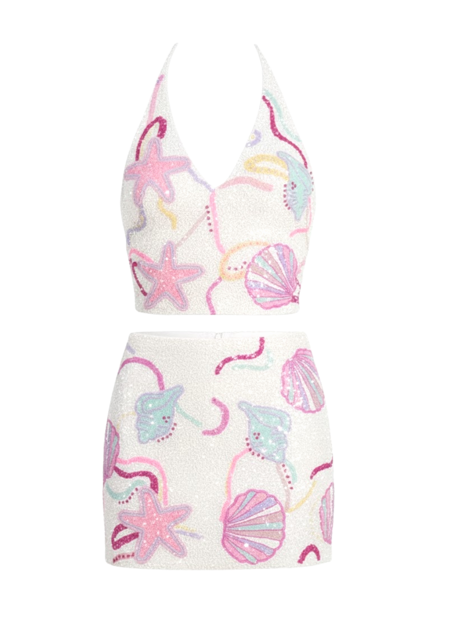 Celeste Beaded Co ord Skirt