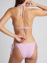 Fia Tropical Hand Embroidered Bikini Bottom Lilac