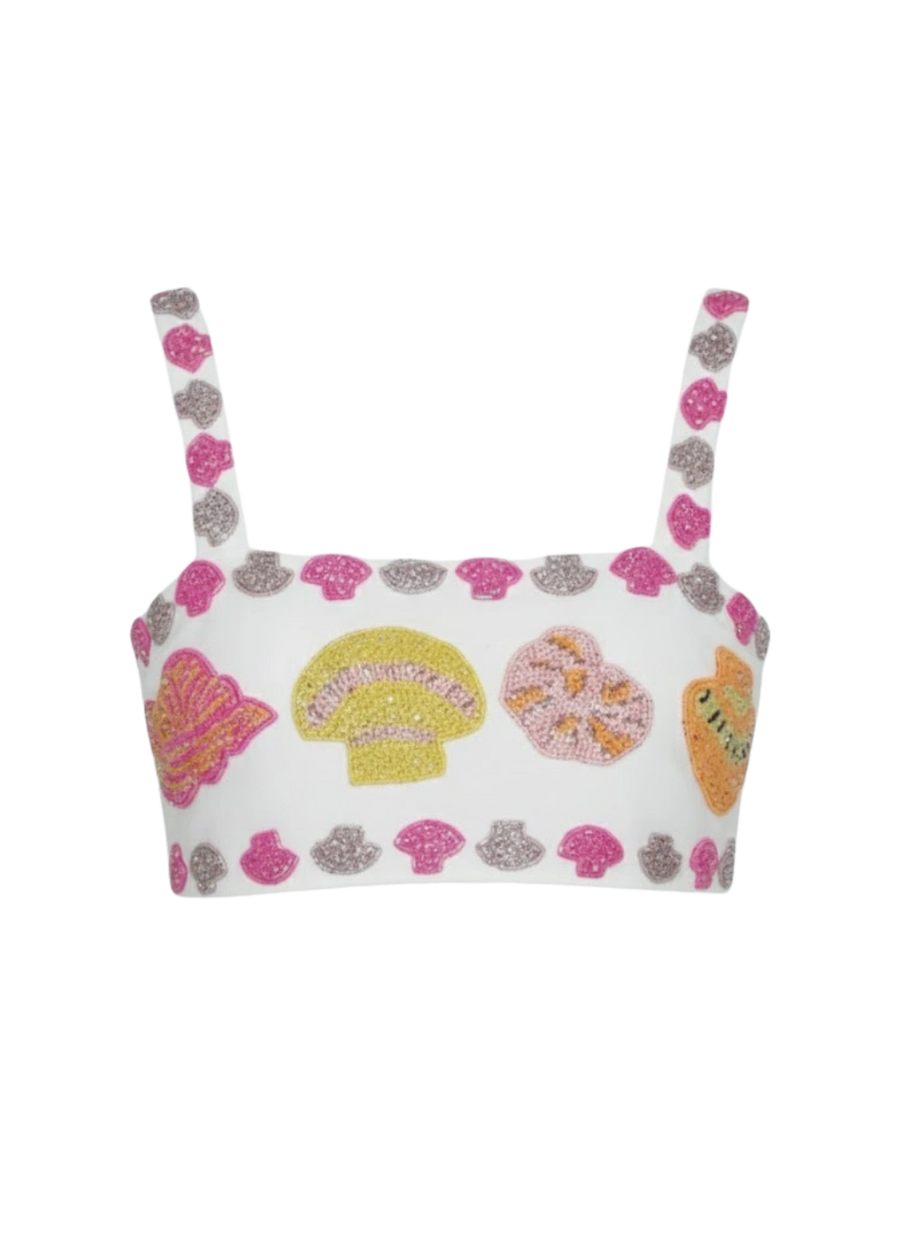 New York Hand-Embroidered Top Multicolour