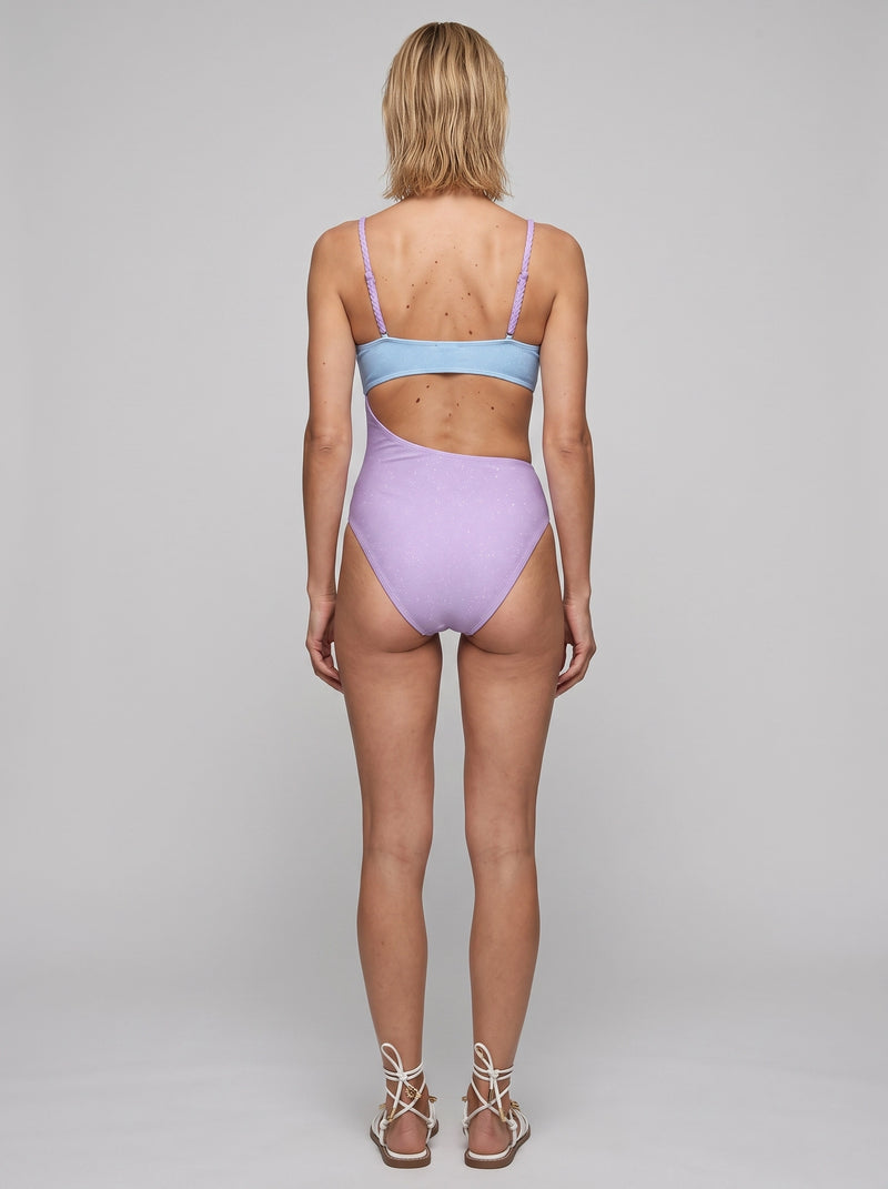Luna Veil Sky Blue & Lilac Swimsuit