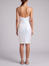 Sienna White Sequin Luxury Mini Dress