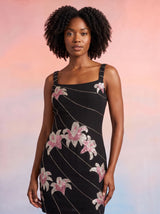 Gala Embellished Black Mini Dress