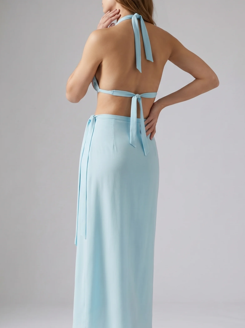 Moorish Idol Co-ord Long Skirt Blue