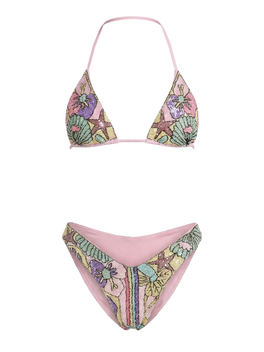 Talia Hand Embroidered Multi Colour Bikini Bottom