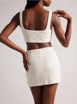 Arizona Ivory Beaded Co-ord Top