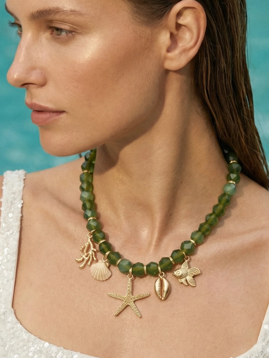 Meretrix Necklace in Green