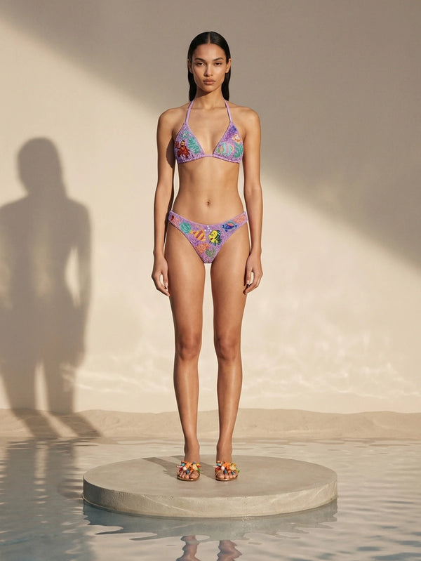 Disney | Oceanus Sea Lilac Fully Beaded Bikini Bottom