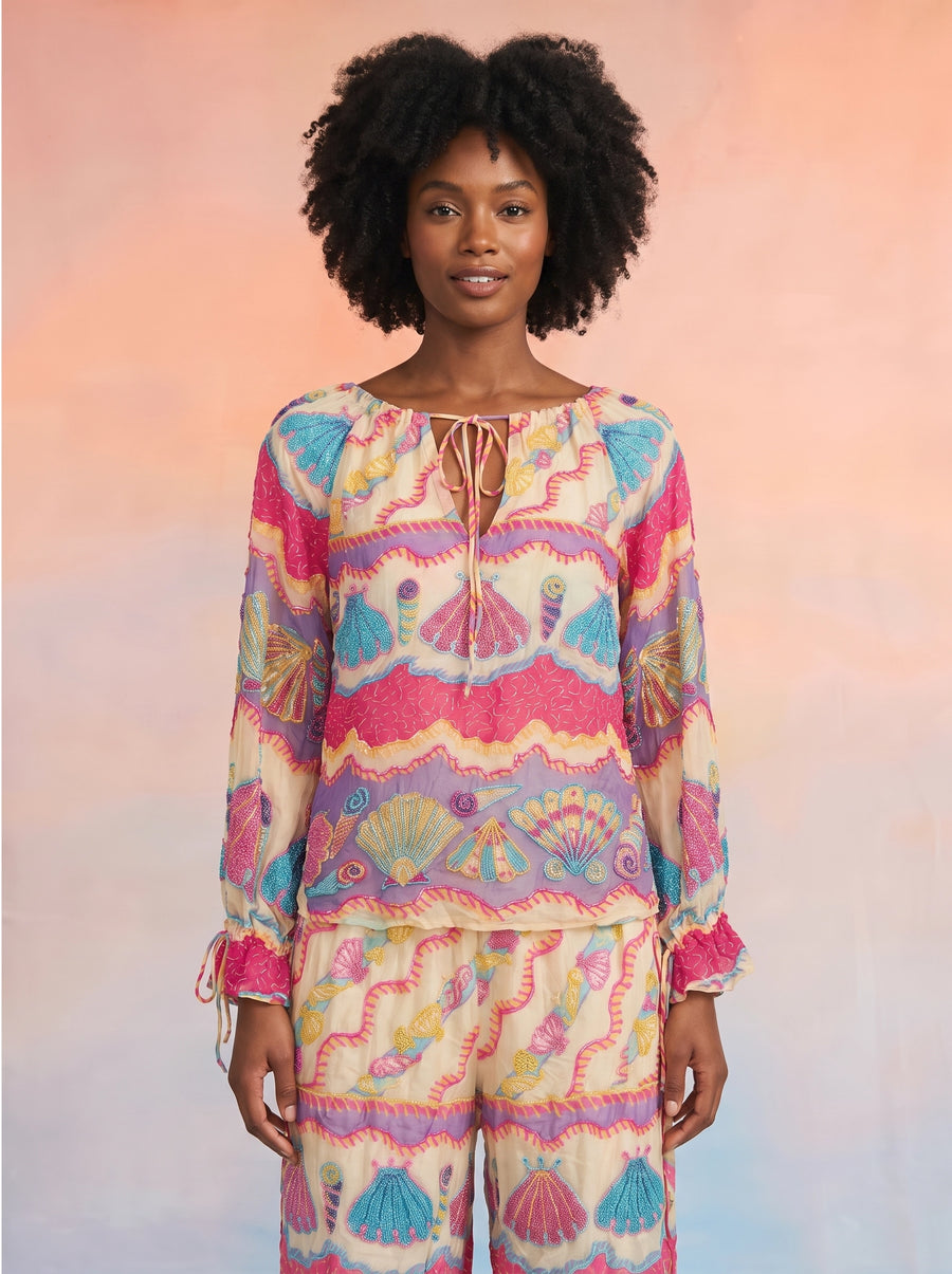 Shell Reverie Pink Multi Blouse