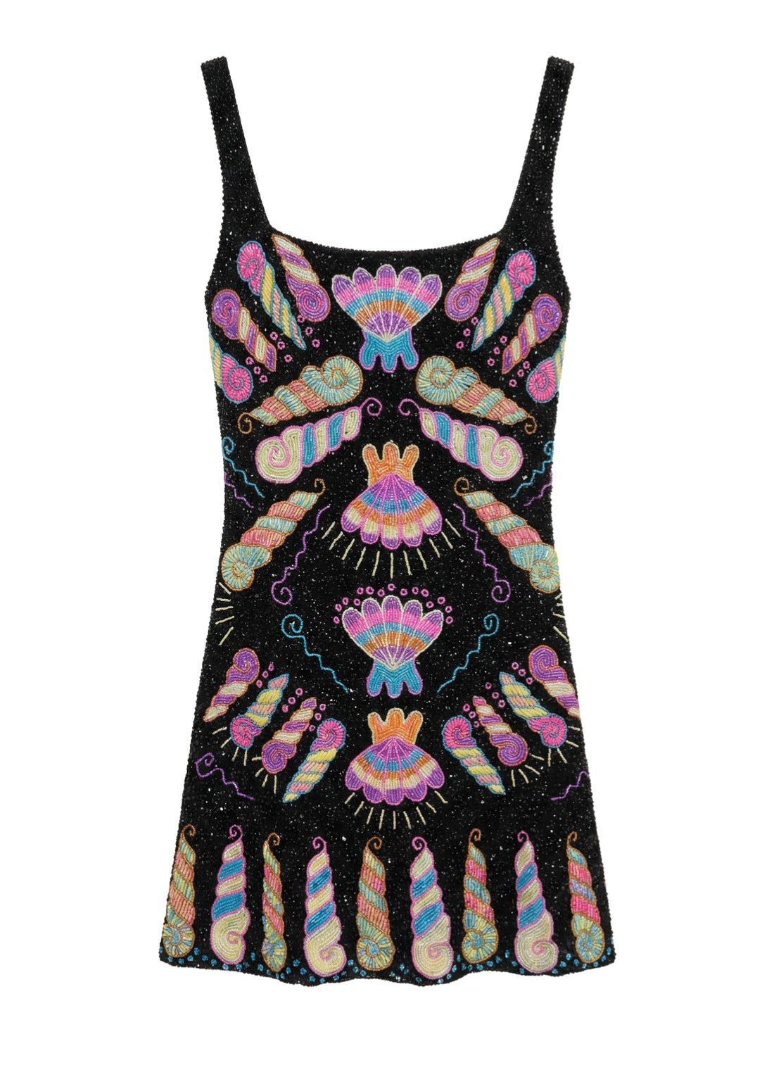 Oceanus x Zandra Rhodes Dreamy Dress Black