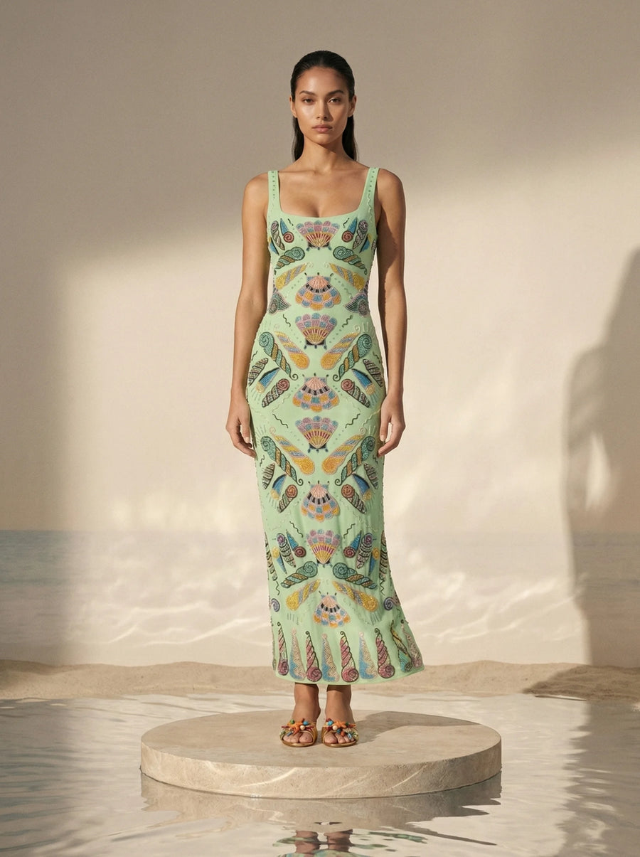 Dreamshell Maxi Dress - Green Mint