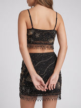 Whispering Waves Black Co-ord Top X Jvmilya