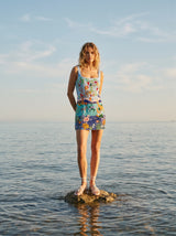 Safari Lagoon Blue Hand Beaded Dress