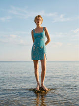 Azure Reef Blue Mini Dress
