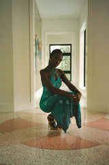 Dolphin Aqua Halterneck Maxi Dress