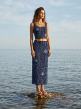 Reya Co-ord Top in Navy