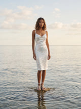 Sienna White Sequin Luxury Mini Dress