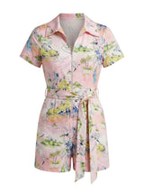 Pink Floral Printed Romper