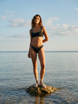 Aaliyah Hand Embroidered Black Bikini Bottom