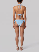 Sky Blue Sunburst Triangle Bikini Top