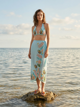 Moorish Idol Co-ord Long Skirt Blue