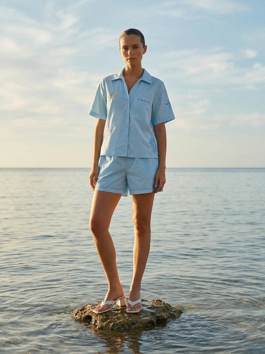 Oceanus x It's 9pm Matilda Blue Embroidery Set
