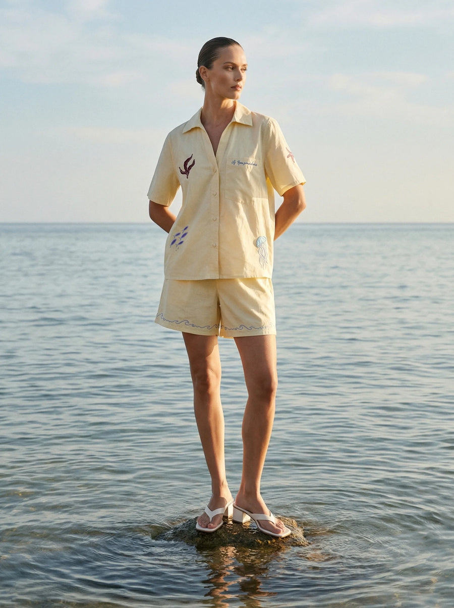 Oceanus x It's 9pm Matilda Yellow Embroidery Set