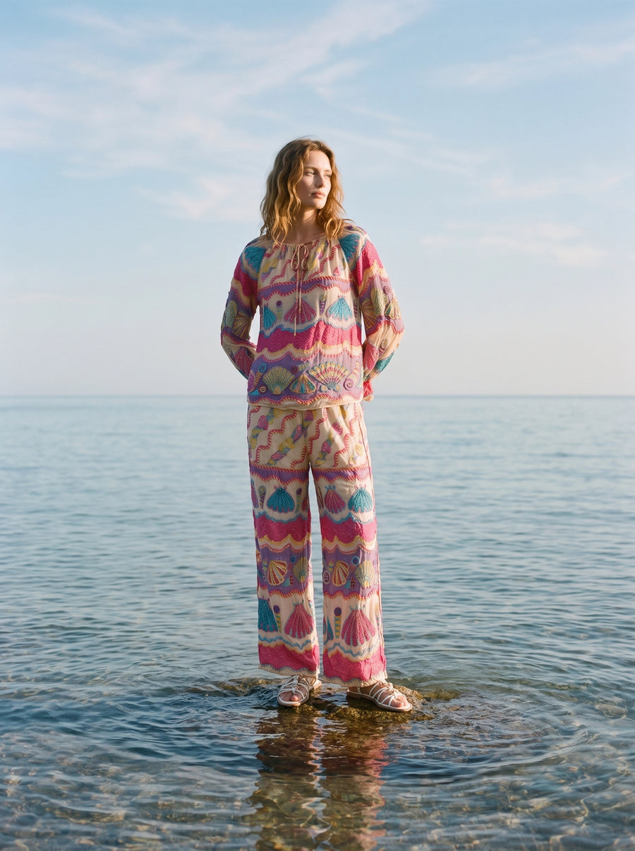 Shell Reverie Pink Multi Blouse