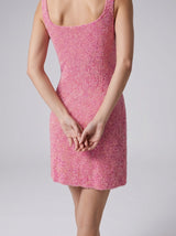 Oceanic Bloom Pink Mini Dress