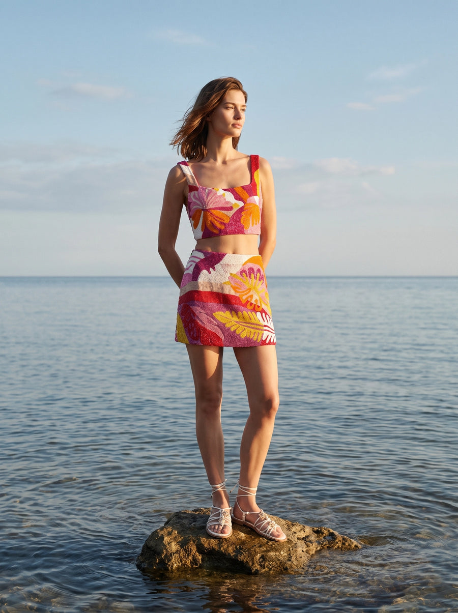 Soleil Multicolor Hand Beaded Co-Ord
