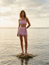 Monty Co-ord Hand Embroidered Bead Skirt - Pink