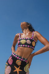 New York Hand - Embroidered Skirt - Oceanus Swimwear