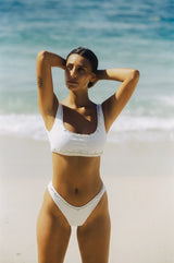 Aaliyah Hand Embroidered Crystals Bikini Bottom - Oceanus Swimwear