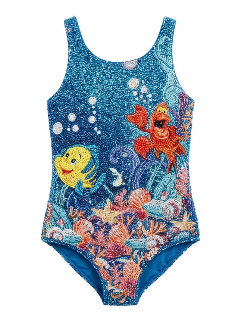 Oceanus | Disney Kids Mystic Shores Swimsuit Blue