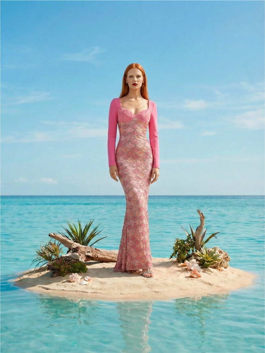 Disney | Oceanus Andrina Shell Bell Sleeve Dress