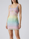 Posy Gradient Pastel Beaded Mini Dress