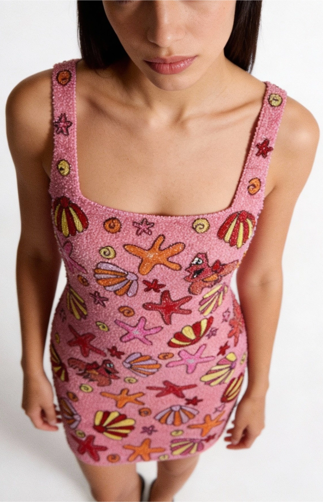 Disney | Oceanus Fully Hand Beaded Shell Dress