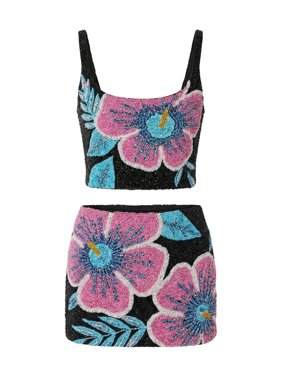 Buffy Black Co-ord Top