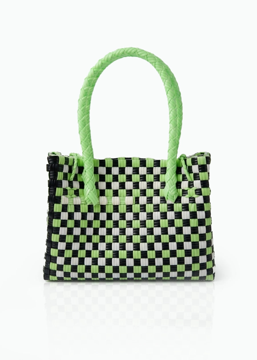 Riviera Lime Check Tote Bag