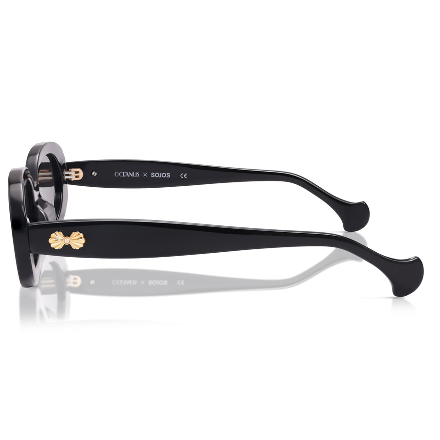 Oceanus x SOJOS Veronica Sunglasses Black