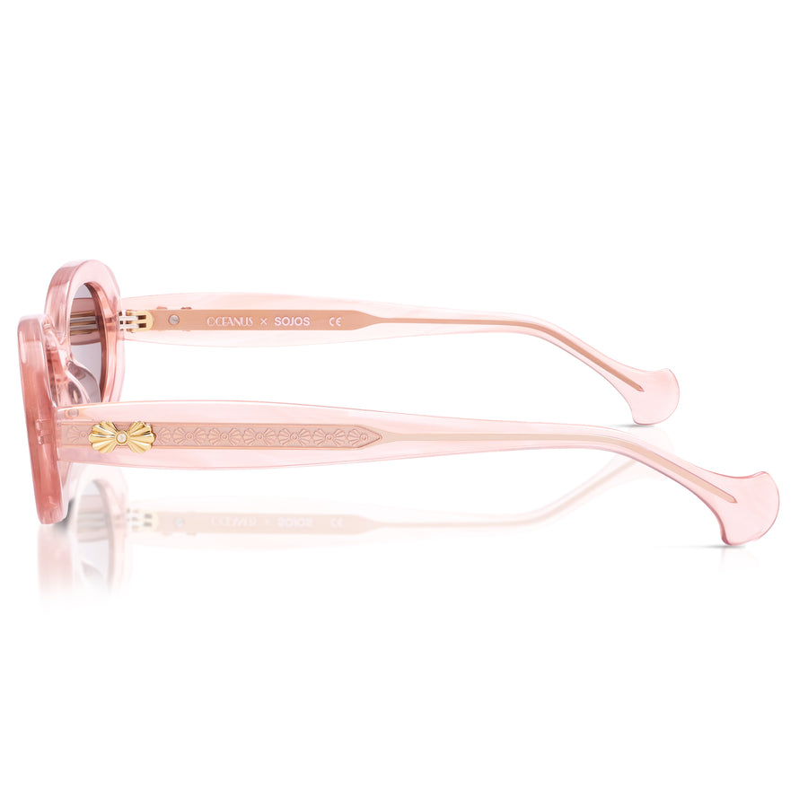 Oceanus x SOJOS Veronica Sunglasses Pink