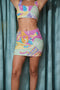 South Beach Beaded Mini Skirt Multi colour