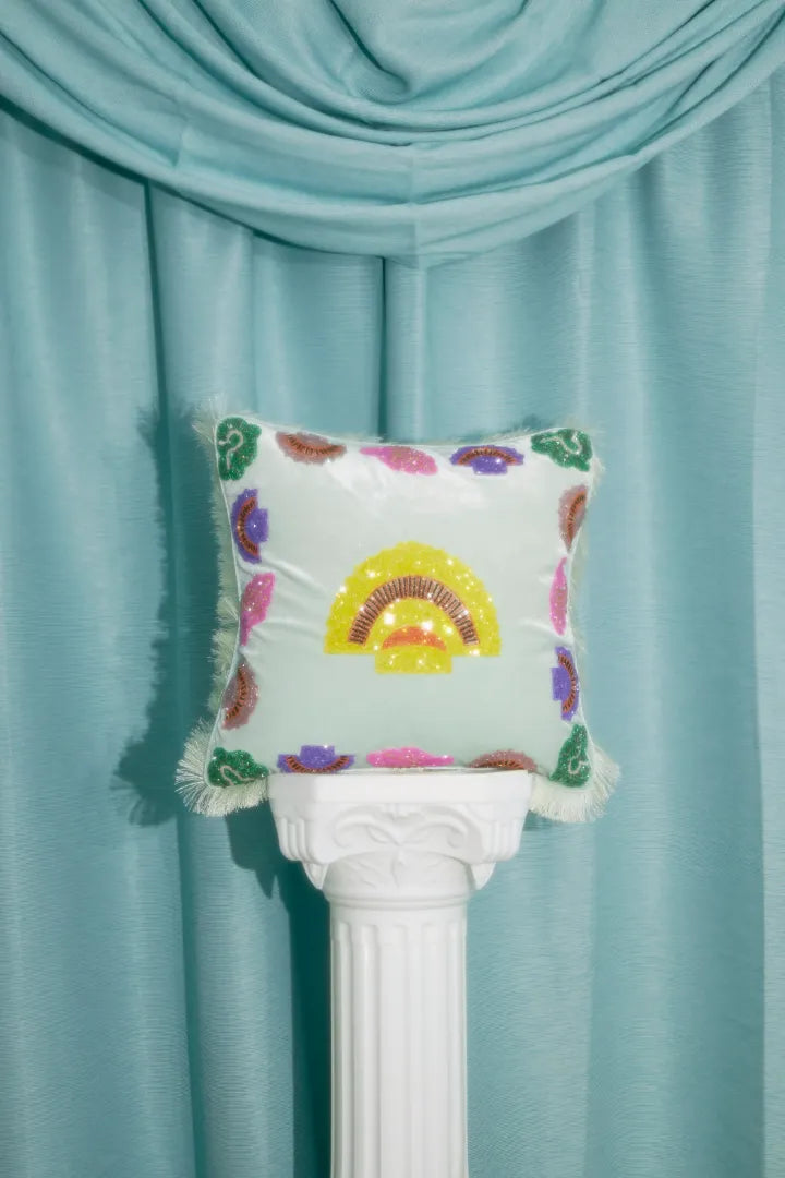 Hestia Cushion in Mint