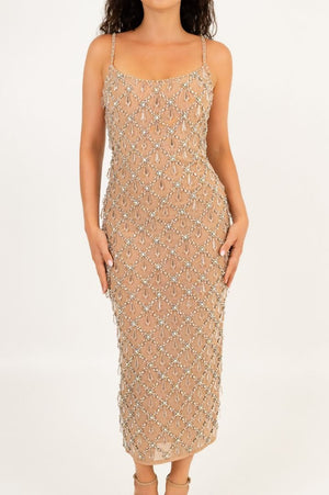 Calliope Luxury Crystal Maxi Party Dress - Oceanus Swimwear